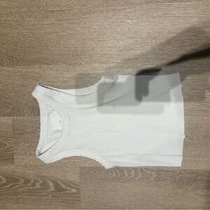 Aerie White Ribbed Tank Top